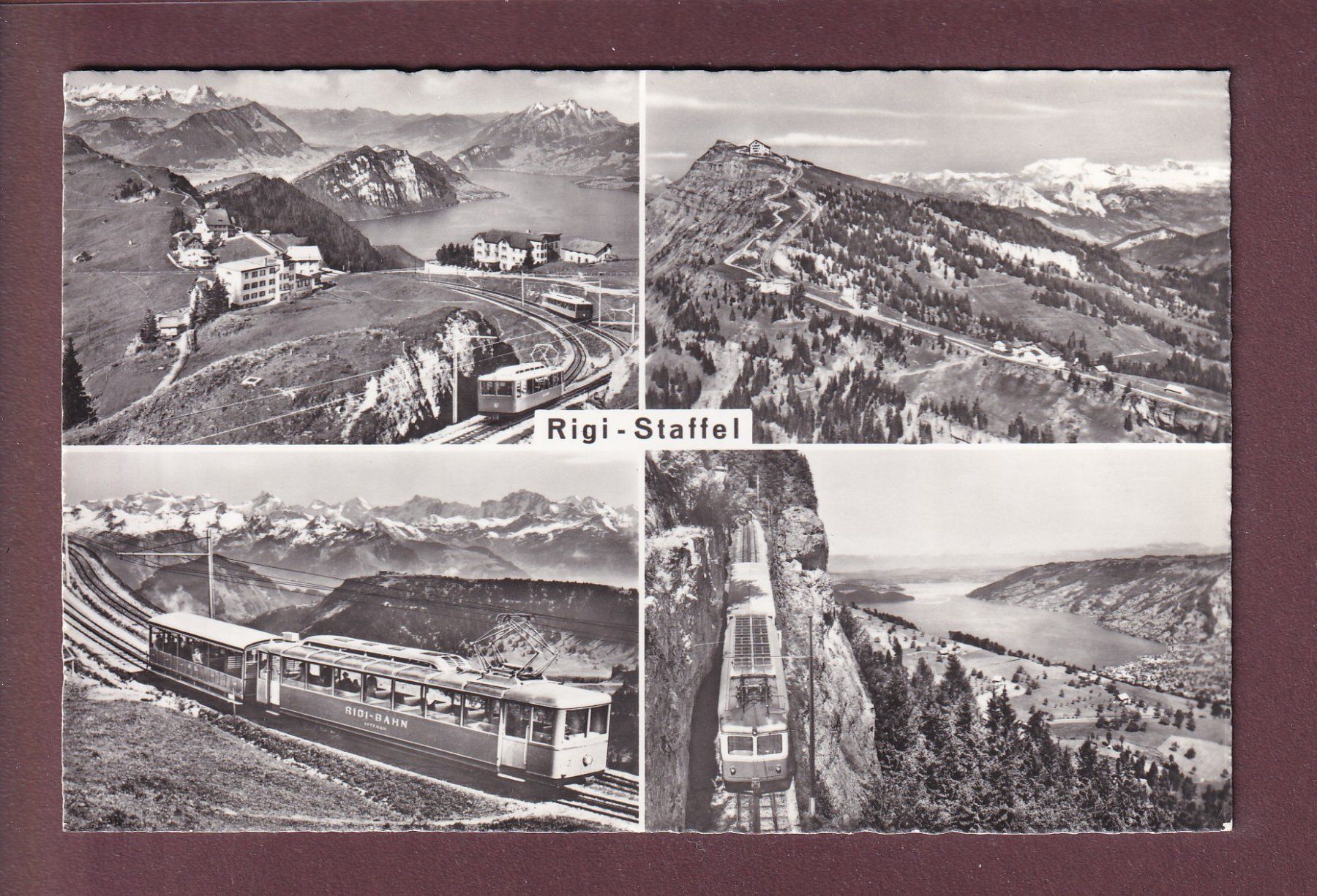 Ansichtskarten: RIGI-STAFFEL - 4 Bilder - Bahn - 1964 – Gebraucht aus Pully von nicecards