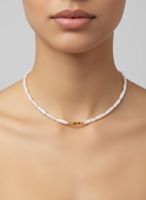 Elegant Pearl Necklace with Dolphin Charm, Summer Chic