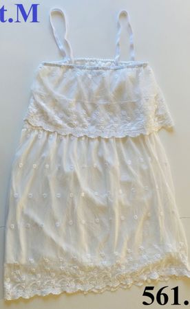 Robe blanche TW à  broderies t.M