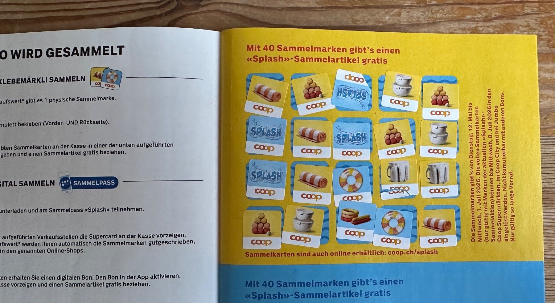 Coop Raccolte di bollini & punti: 1 volle Coop Splash Markenkarte – Nuovo (secondo la descrizione) da Möhlin venduto da Claudia241