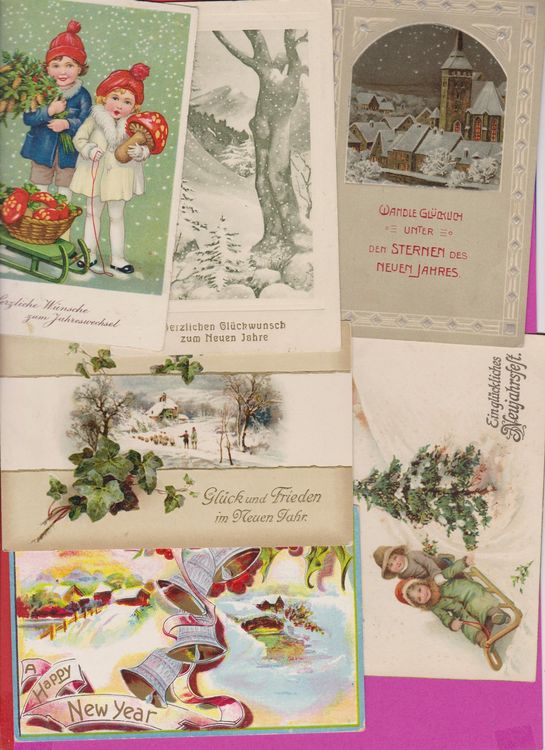 Neujahr Ansichtskarten - über 180 alte AK Neujahr (Gebraucht) in Bildidee 