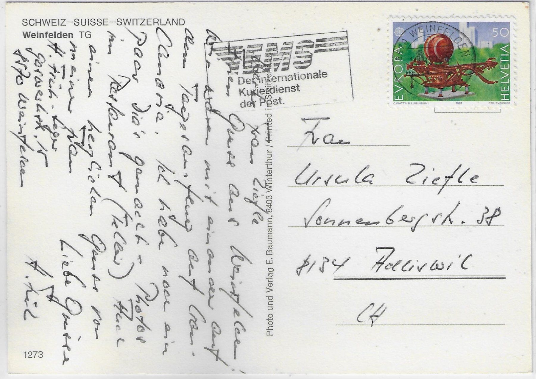 Cartoline postali: Weinfelden - Multiview – Usato da Ettingen venduto da Kartenplanet 1