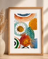 Aquarell Print Abstrakt - 14.5 x 20.5cm