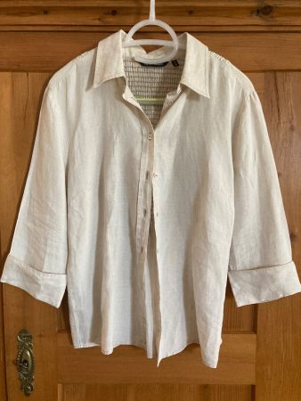 Bluse aus 100% Natur Leinen, Gr. 38/40, Ideal für den Sommer