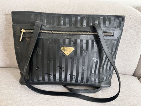 Maison Mollerus black striped handbag good condition