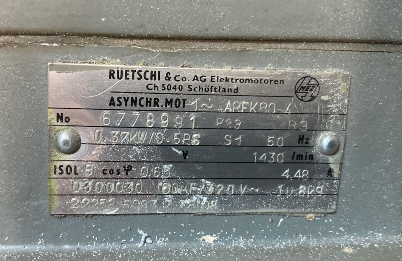 Motoren: Elektro-Motor 230V  0.37kW – Gebraucht aus Liedertswil von ELRITS 3
