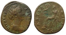 DIVA FAUSTINA I Bronze As (Died 140/1 AD)