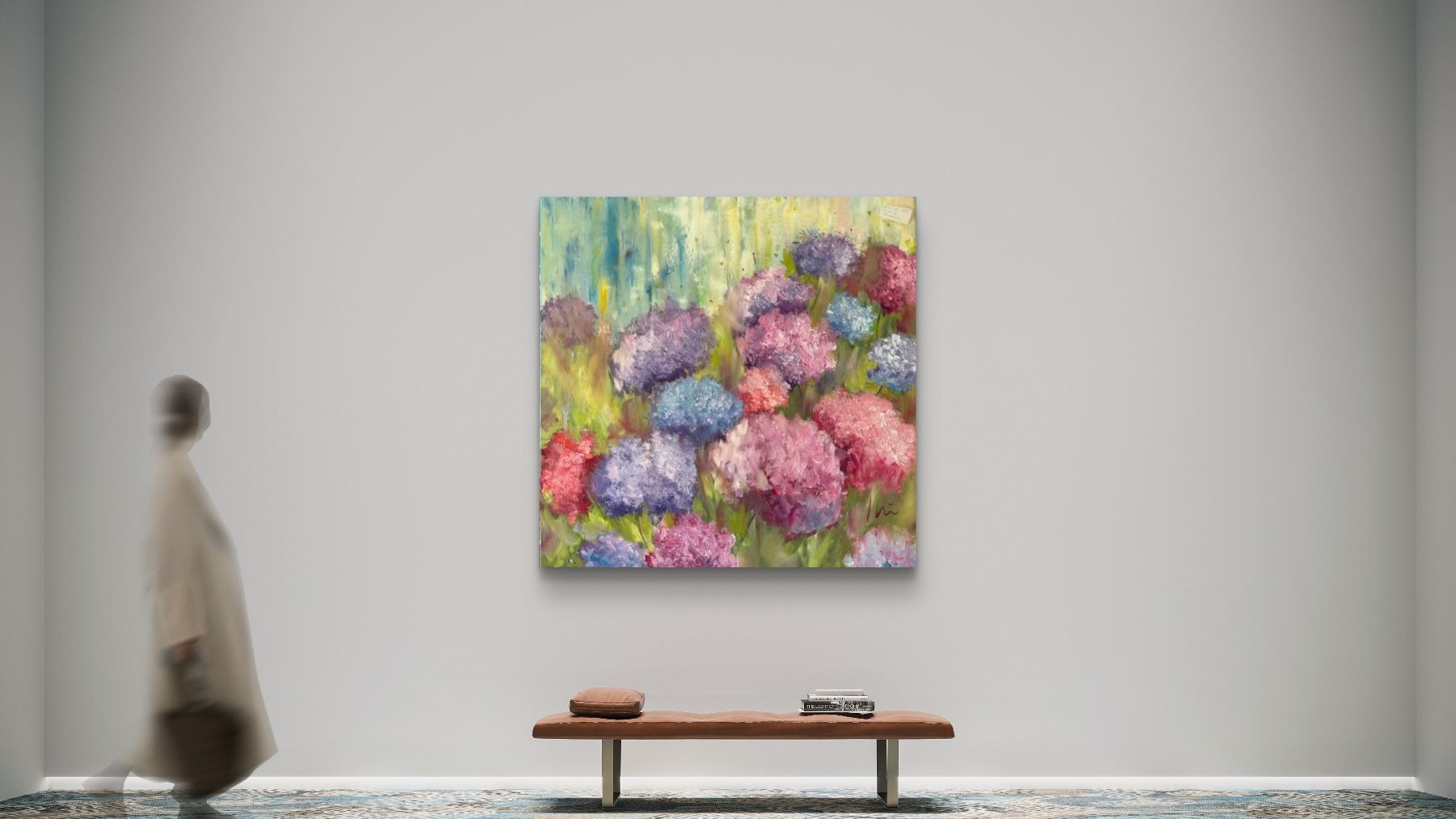Gemälde: Blumen, Original Kunstwerk, Öl 80x80 – Neu (gemäss Beschreibung) aus St. Gallenkappel von aiva07 1