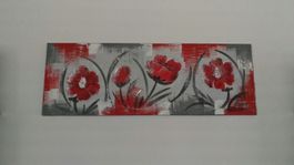 Bild mit Blumenmuster und Glitter