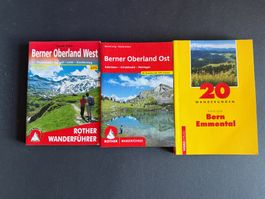 3 Wanderführer, Wanderbücher Bern und Emmental. Wie neu.