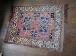 Kelim 106x132cm Anatolien um 1940 Schurwolle Teppich tapis