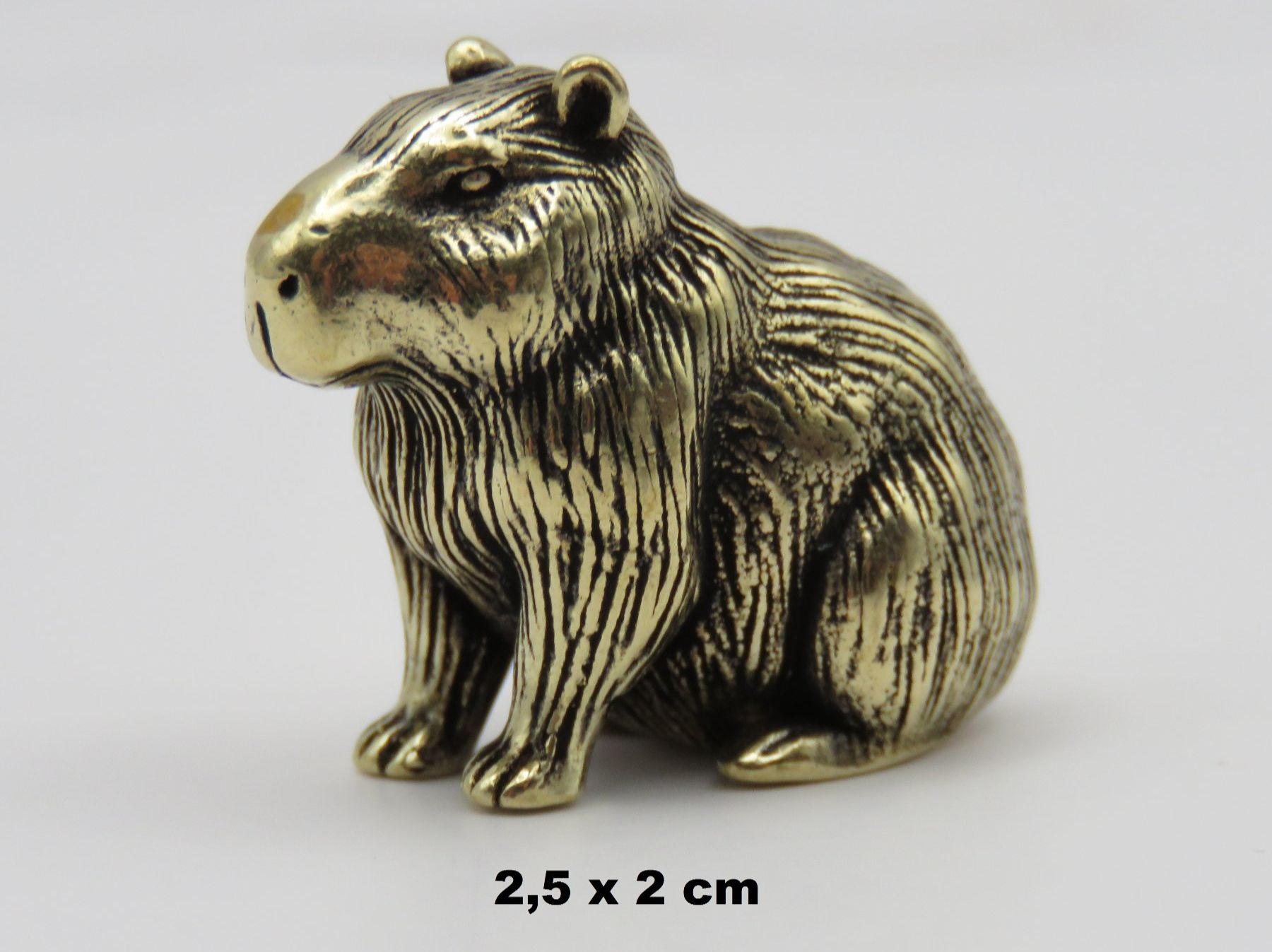 Statuette: Messing-Figur - CAPYBARA - Dekoration - Grösse: 2,5x2cm – Nuovo e nell'imballaggio originale da Grenchen venduto da Yamahwildstar16