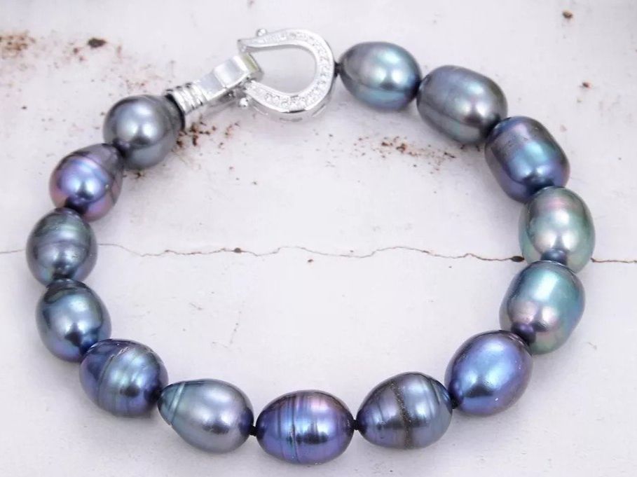 Bracciali & Braccialetti: Schwarz Lua Perlen Armband Echt Bracelet Perle noire Vrai – Nuovo (secondo la descrizione) da Prilly venduto da ilyria73 1