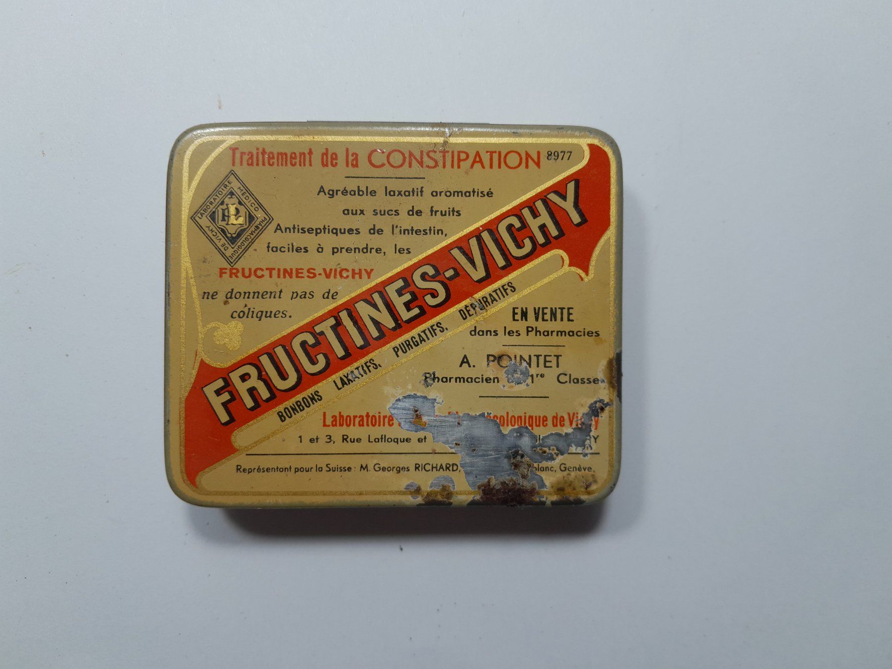 Dosen: Vintage Blechdose - Fructines Vichy – Gebraucht aus Männedorf von Bel-view