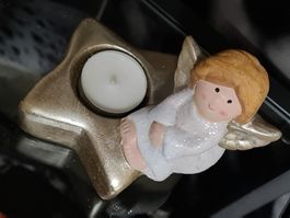 Weihnachts Deko Kerzenhalter Engel