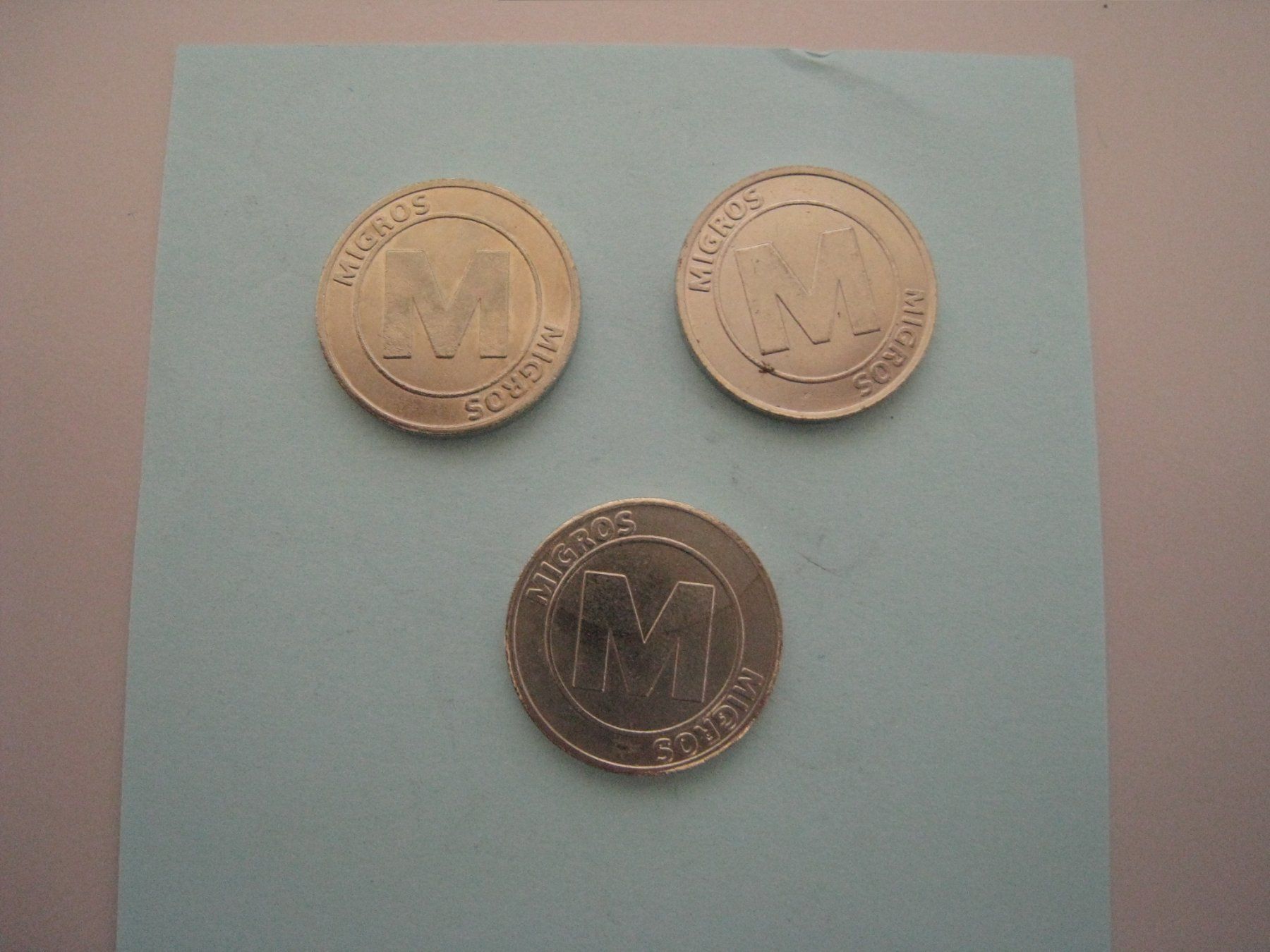 Medaglie: 3 Migros Jetons  Antik  /( 87) – Usato da Aarwangen venduto da Pinsel7890