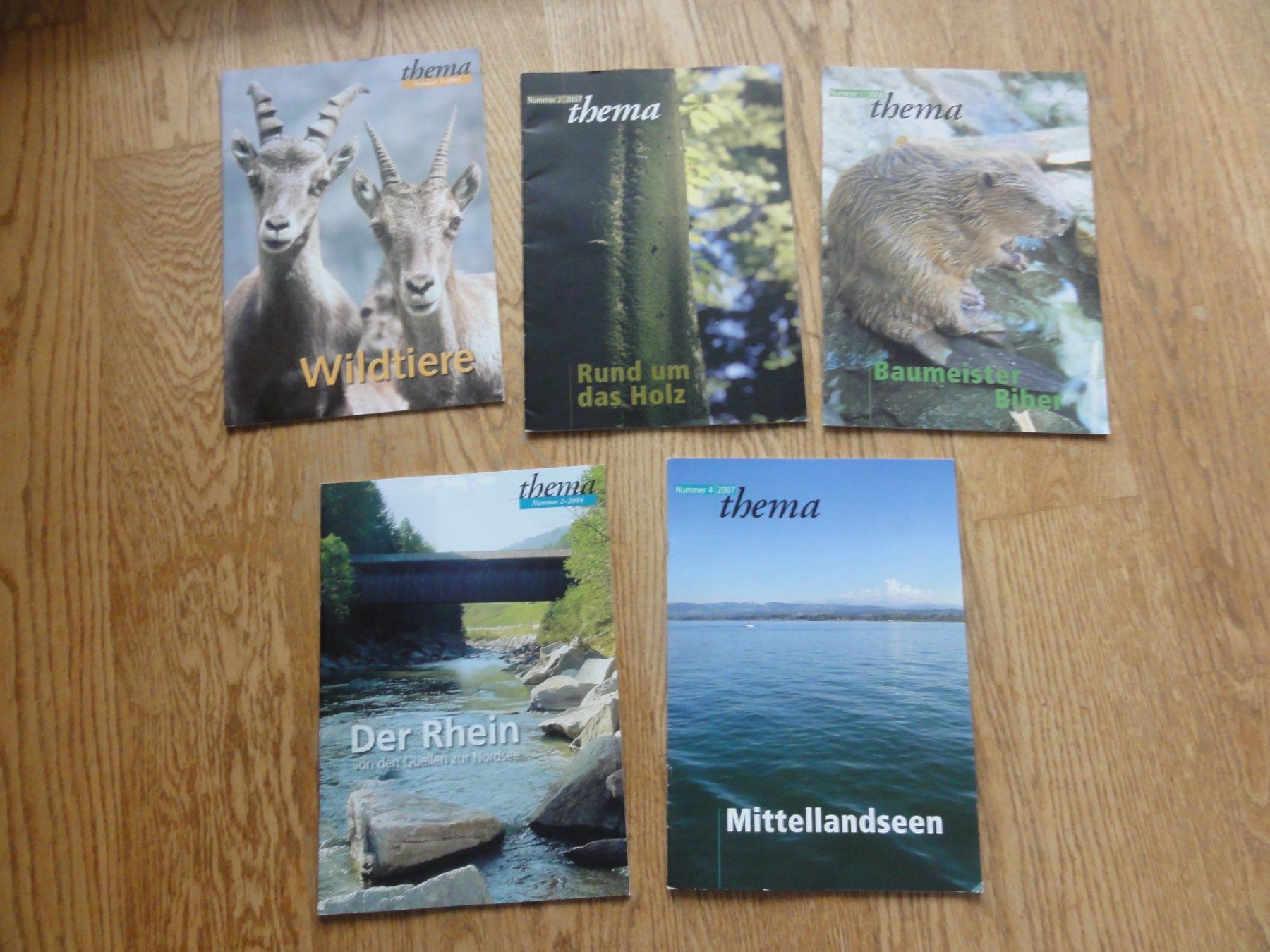 Zeitschriften & Magazine: thema Hefte 5 Stk. – Neu (gemäss Beschreibung) aus Riedholz von Taweva