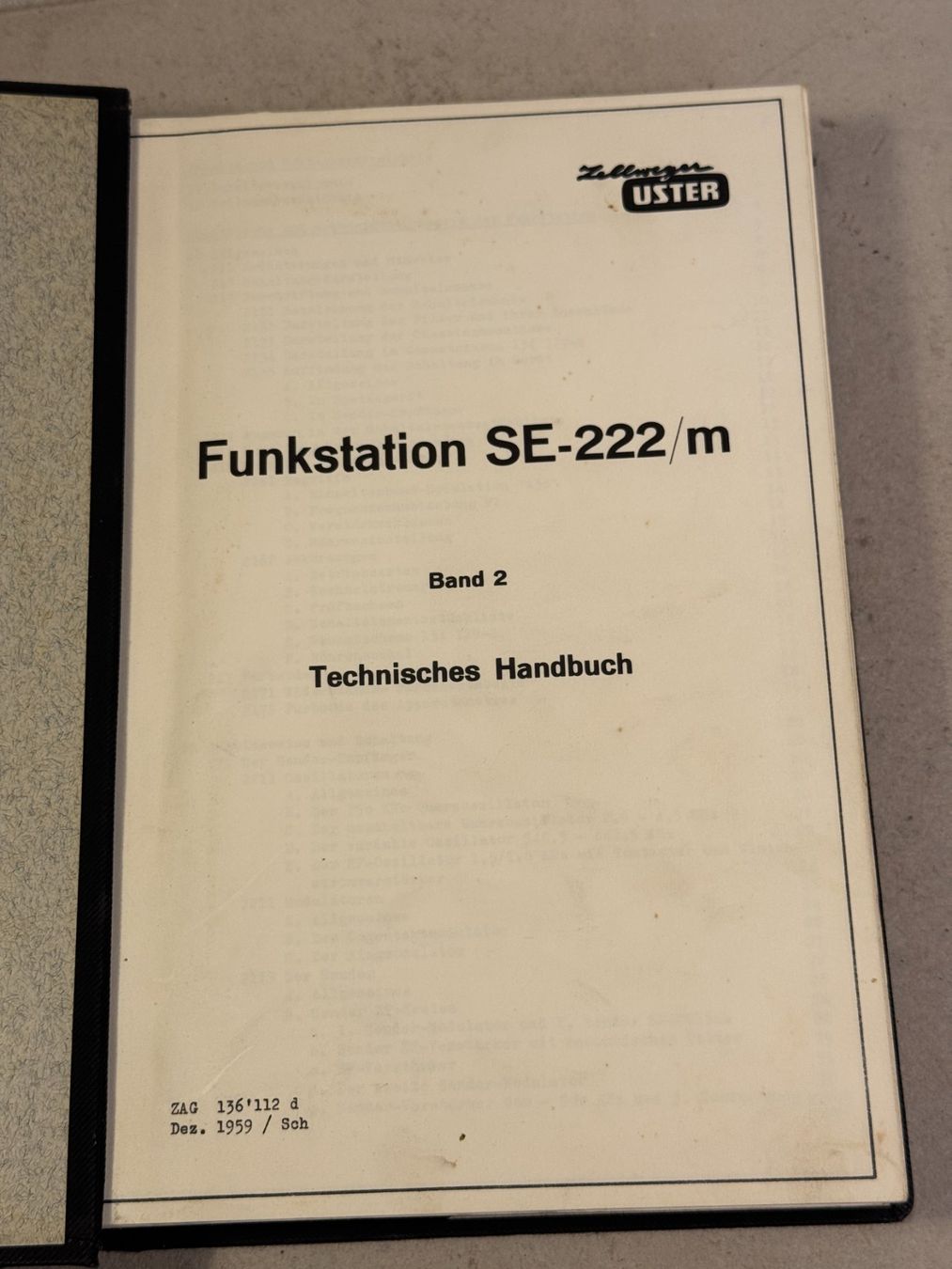 Radiocomunicazione: Technisches Handbuch zum SE-222 – Usato da Ins venduto da funkflieger 1