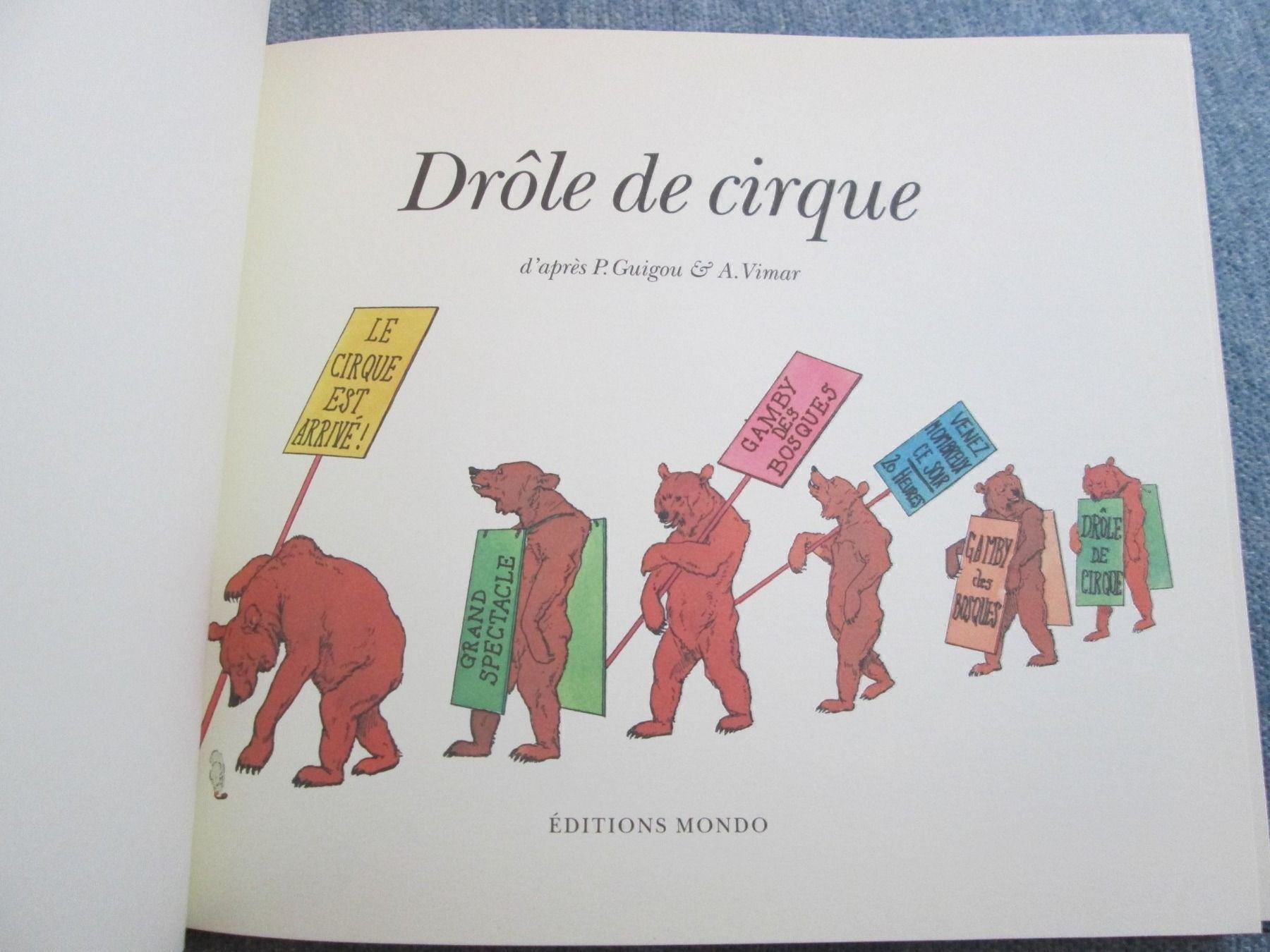 Libri: Drôle de cirque! – Usato da Neuchâtel venduto da Dualseele 1