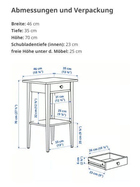 Comodini: Hemnes IKEA Ablagetisch weiss – Usato da Wettingen venduto da zafo 1