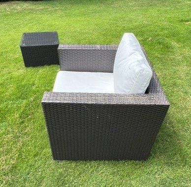 Sessel: Gartensessel / Lounge  / Rattansessel mit Beistelltisch – Gebraucht aus Unterentfelden von Space463 4
