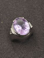 Vintage versilberte Ring Stahl schmuckstein Top