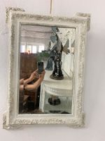 Antik Spiegel Patina weiss Facette shabb