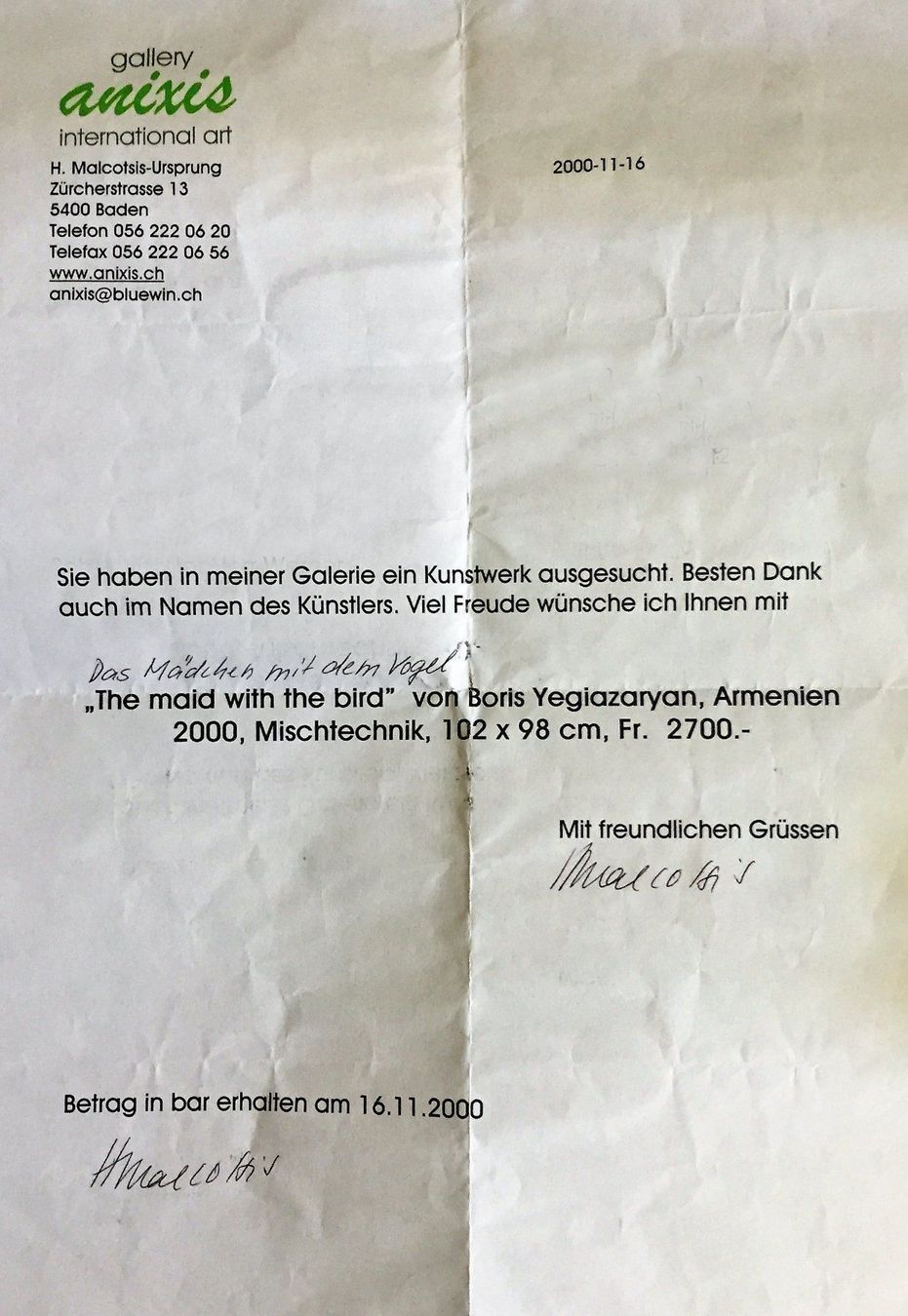 Foto & Immagini: Bild Kunstwerk – Usato da Neuenhof venduto da joetapdance 1