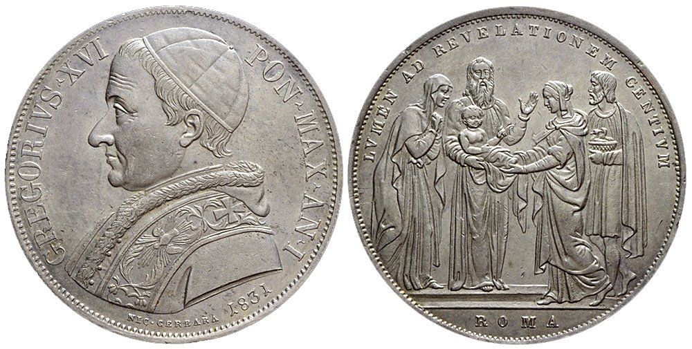 Alle Münzen: Italien, Rom, Scudo 1831 – Gebraucht aus Chiasso von Novamarketing