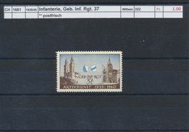 1939/45 Infanterie, Geb. Inf. Rgt. 37, ** postfrisch