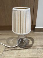 Lot 2 Lampe de table IKEA verre abat-jour plissÃ© bon Ã©tat