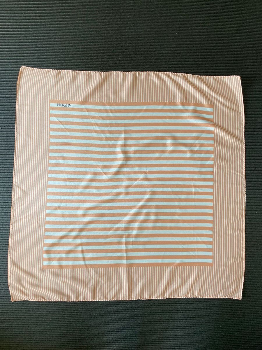 Foulards, Tücher & Schals: Carré  Alexon rayé orange blanc 70x70cm – Neu (gemäss Beschreibung) aus Vuippens von ale_6gkb 3