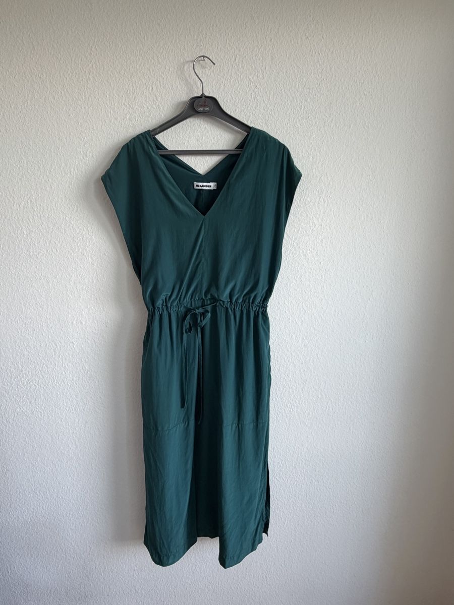Jil Sander Vestiti: Robe en soie 100 % vert émeraude Jil Sander – Usato da Cressier FR venduto da Kvito4ka 7