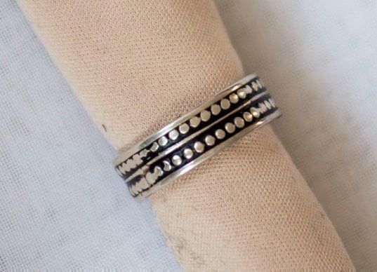 Anelli: Bague ethnique en argent - pointillé Taille 50 – Usato da Carouge GE venduto da for_8yym