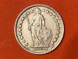 50 Rappen oder 1/2 Fr.1943 B ( Silber ) Auflage 4.5 Mio