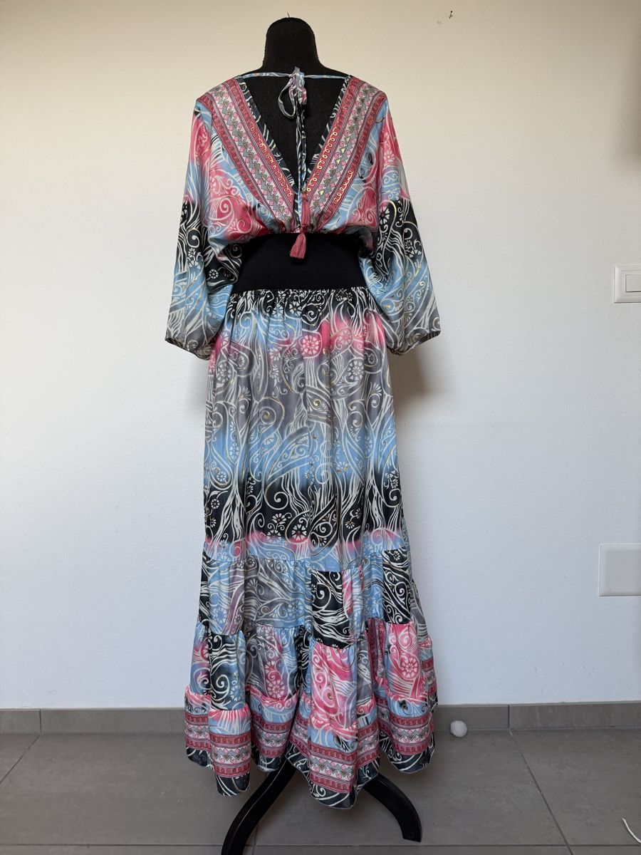 Kleider: Boho Stufenmaxikleid aus Seide/ Polyester  – Neu (gemäss Beschreibung) aus Sigriswil von ck56 1