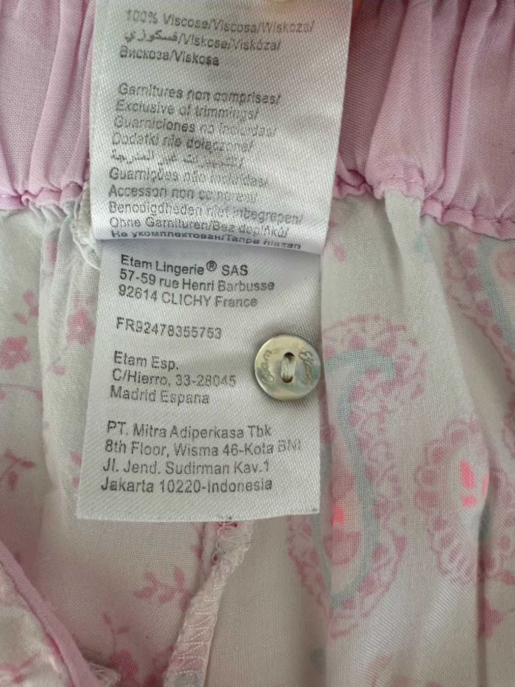 Etam Negligees & Pyjamas: Etam – Pantalon de pyjama – Gebraucht aus Genève von Reveur 9