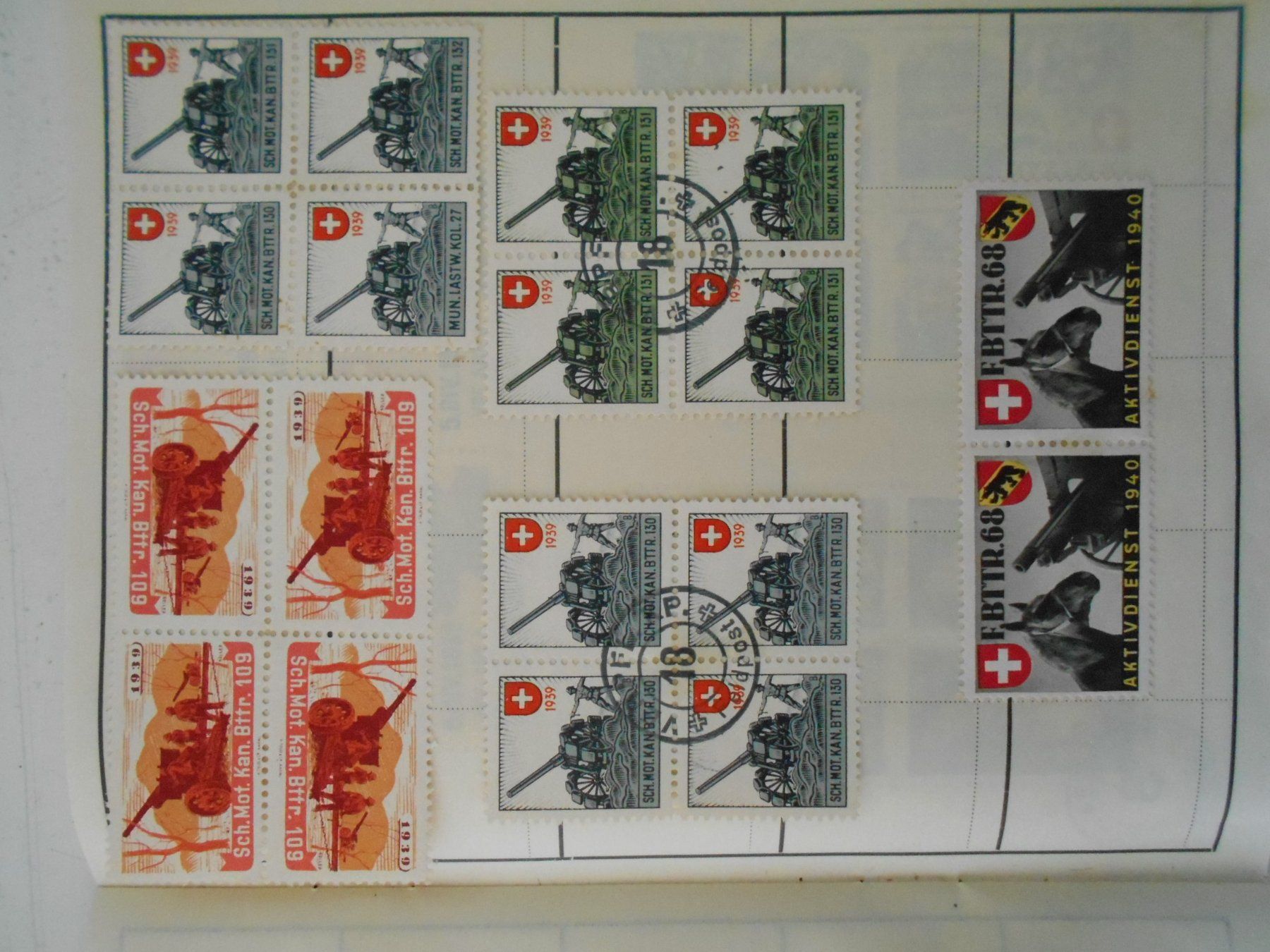 Tutti i francobolli: Briefmarkensammlung Aktiver Dienst 1939 – Usato da Hünibach venduto da vielesachen 3