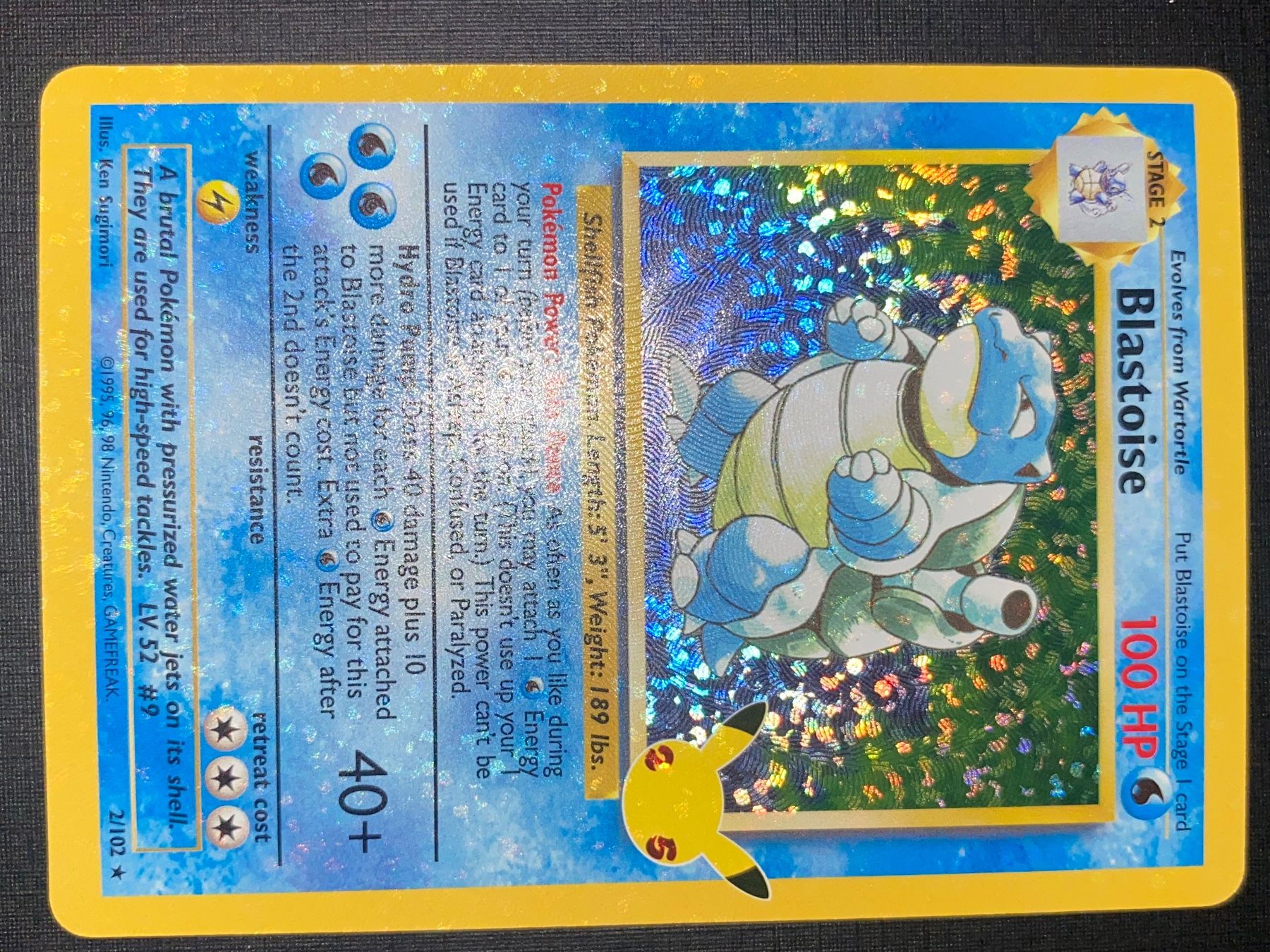 Pokémon Carte collezionabili: Blastoise Holo 25th anniversary 2/102 - Base Set - EN - NM+ – Nuovo (secondo la descrizione) da Yverdon-les-Bains venduto da Prismea 1