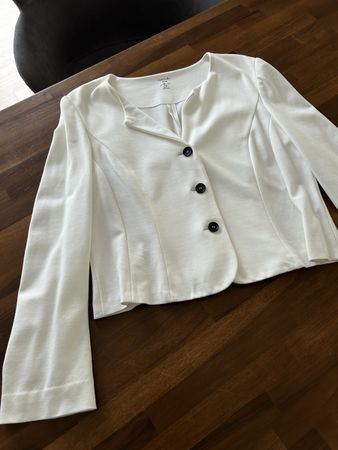 MARC CAIN Blazer Jacke Weiss Creme Gr. N5 / 42 Elegant