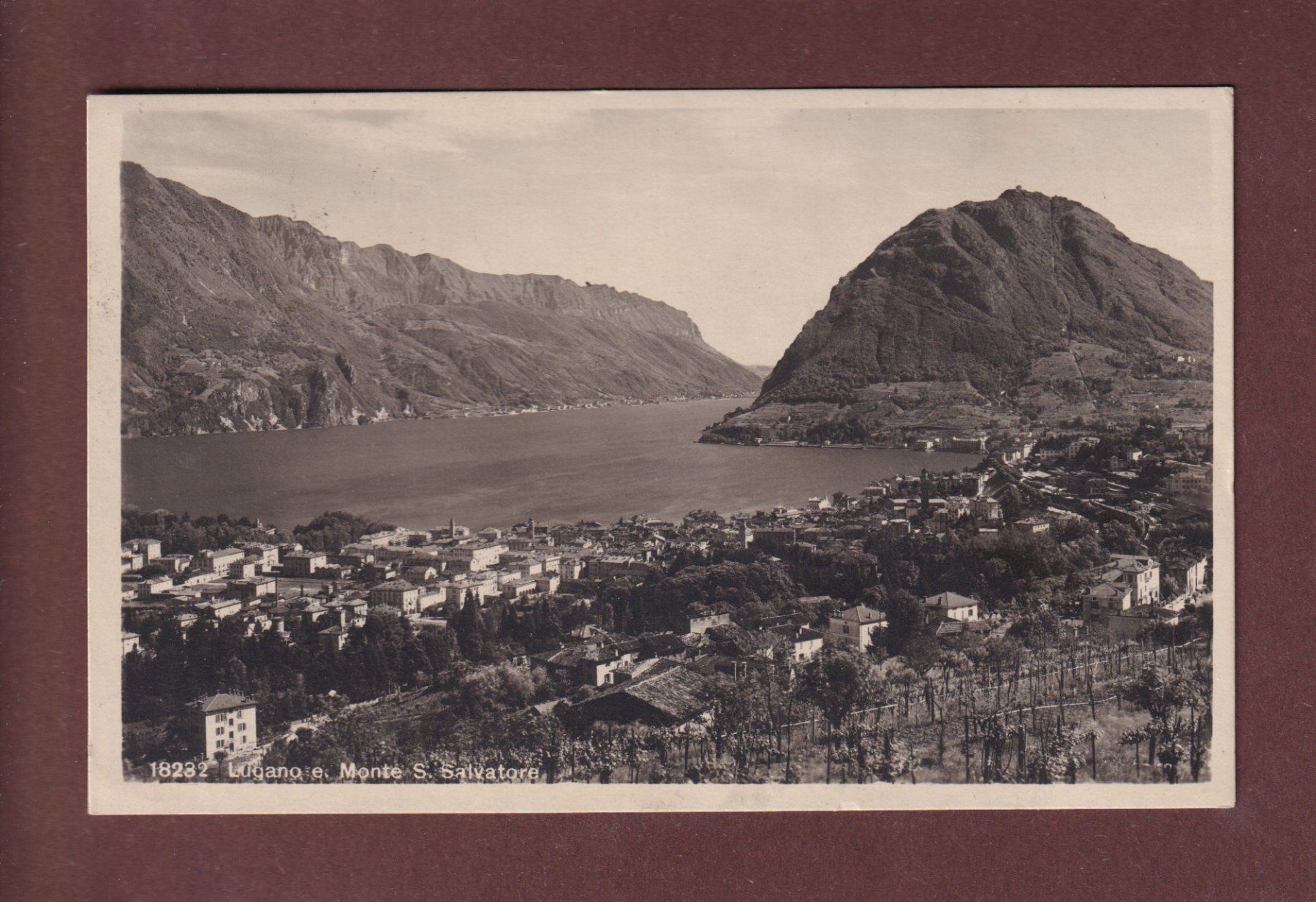 Cartoline postali: LUGANO e San Salvatore - 1920 – Usato da Pully venduto da nicecards-shop