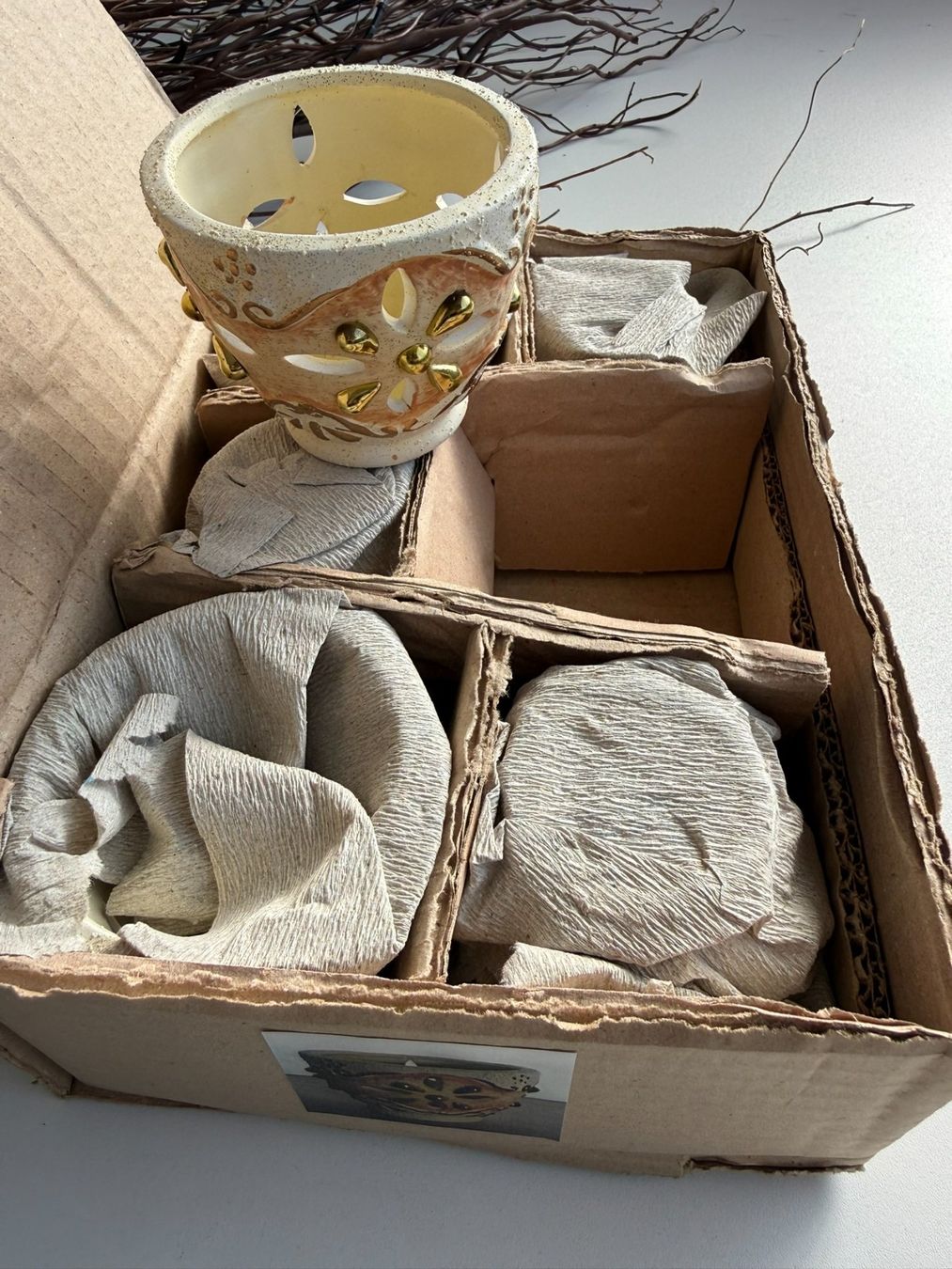 Tutte le decorazioni: Teelichter Tontöpfli NEU – Nuovo e nell'imballaggio originale da Rossrüti venduto da Workoholic63 2