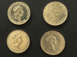 4x 1995 Queen Elizabeth ll Dove of Peace commemorative coins