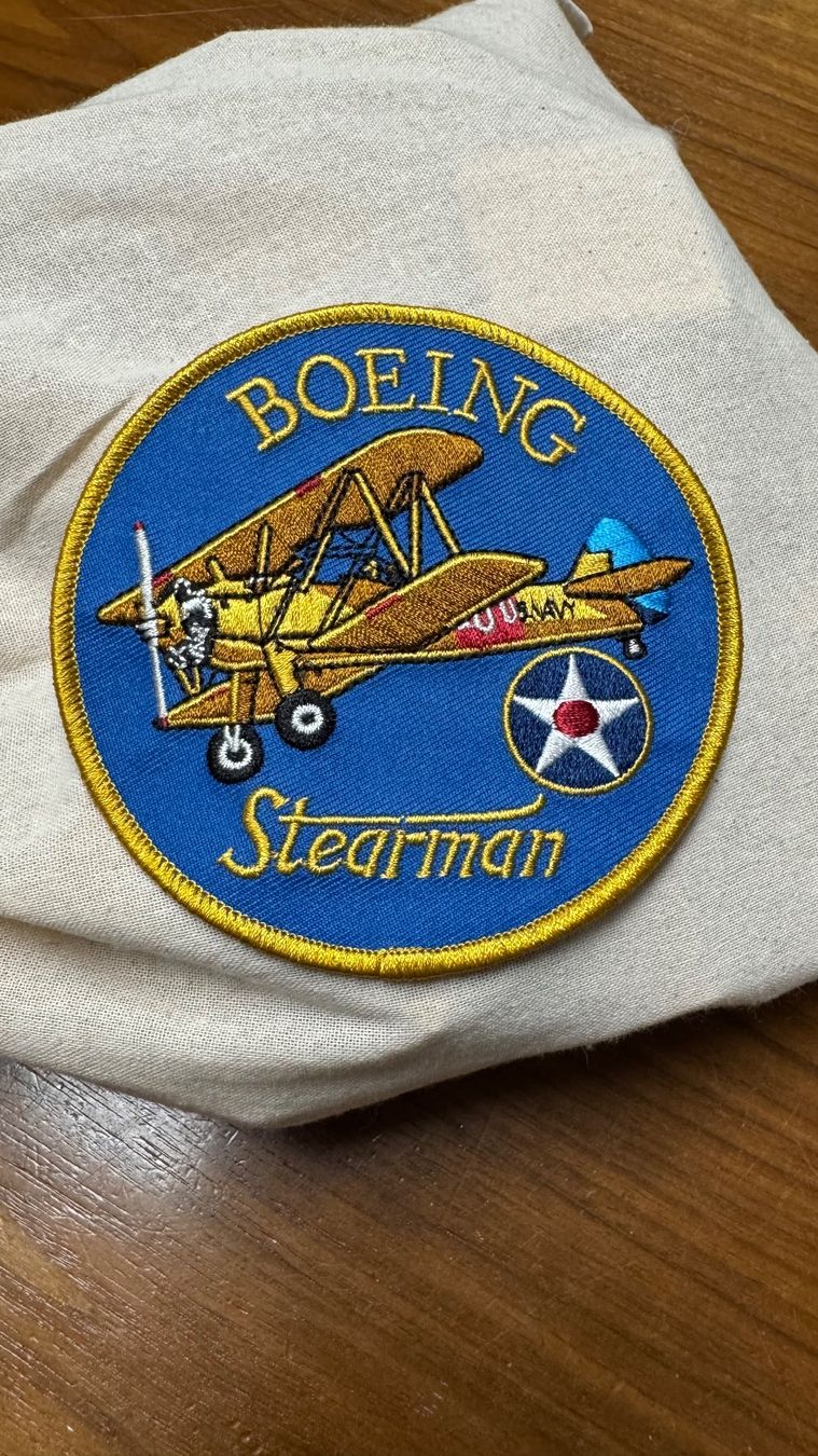 Toppe: Boeing Stearman Aufnäher – Nuovo e nell'imballaggio originale da Rafz venduto da Splitfire 1