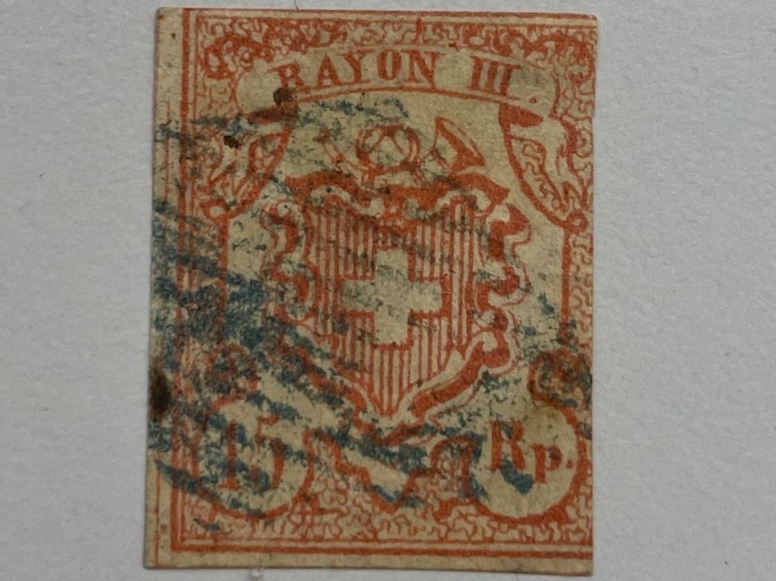 Alle Briefmarken: 1852, Rayon III mit grosser Wertziffer – Gebraucht aus Küssnacht am Rigi von POSTOMASTER