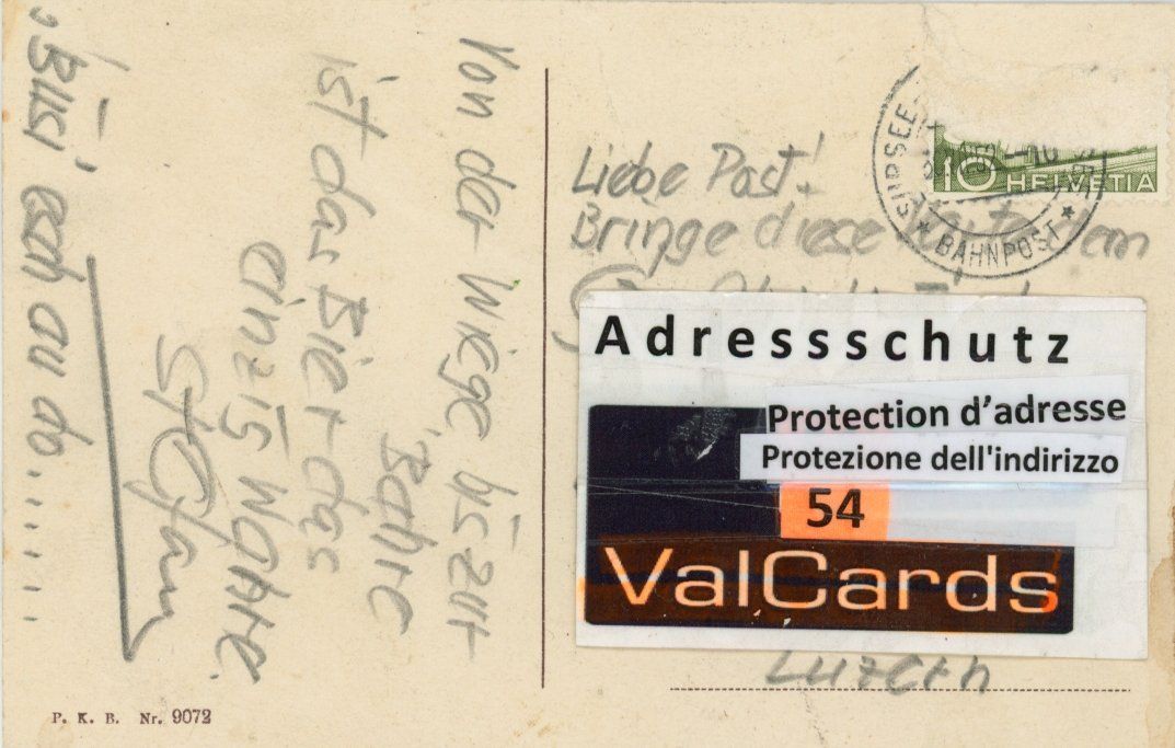 Ansichtskarten: Geuensee   LU   -   Gruss aus GEUENSEE       um  1952 – Gebraucht aus Brig von Valcards54 1