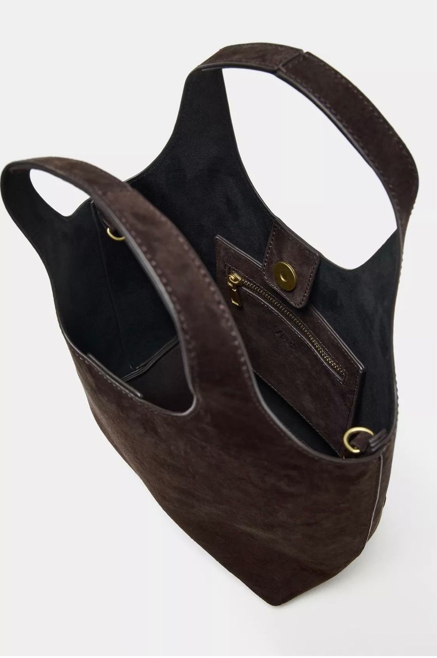 Zara Borse da donna: Zara Leder Mini Shopper Dunkelbraun – Usato da Bern venduto da monalicious_ 2