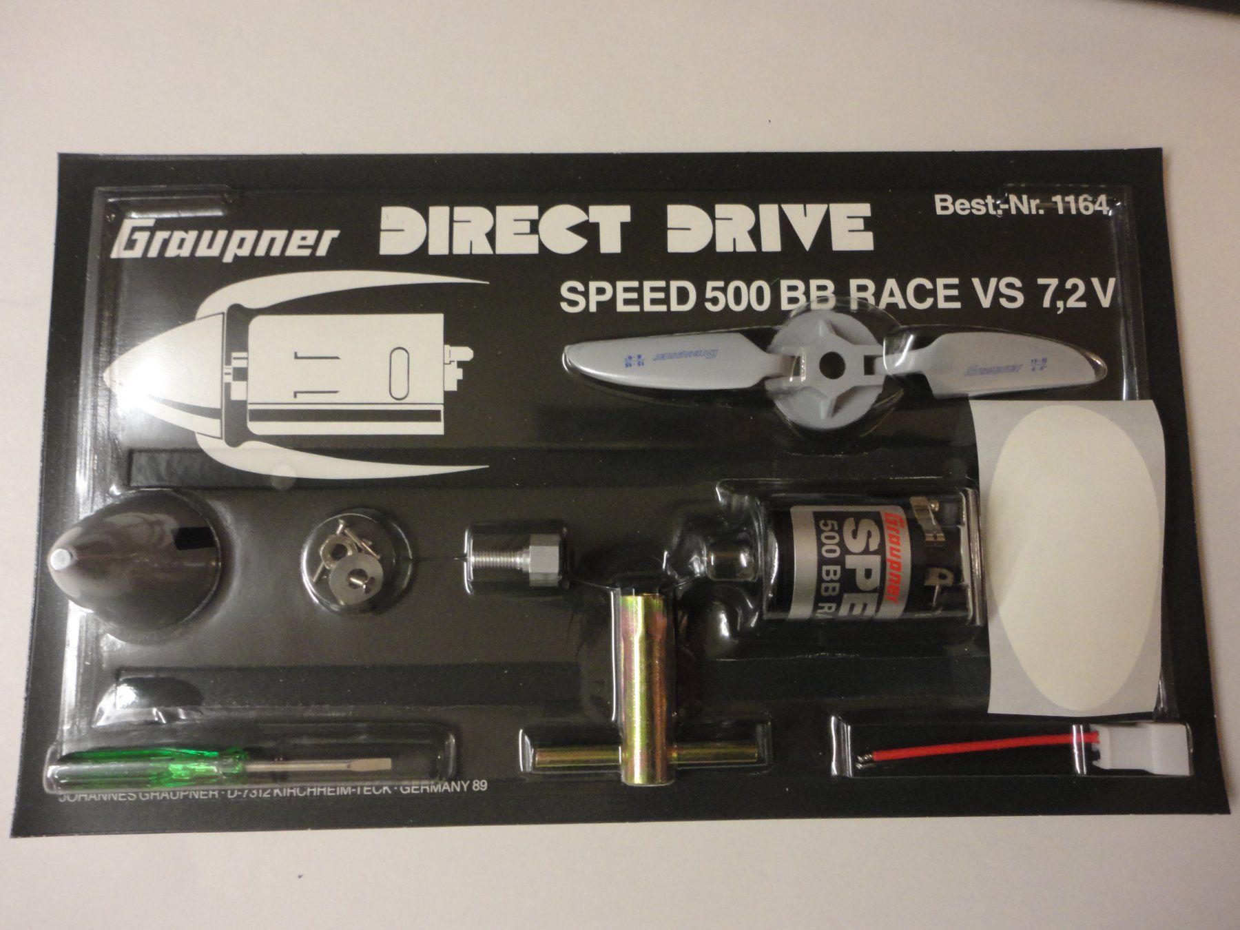 Graupner Modellismo RC: Graupner Speed 500 BB Race VS 7,2V Antriebsset neu – Nuovo e nell'imballaggio originale da Horgen venduto da RcModell 1