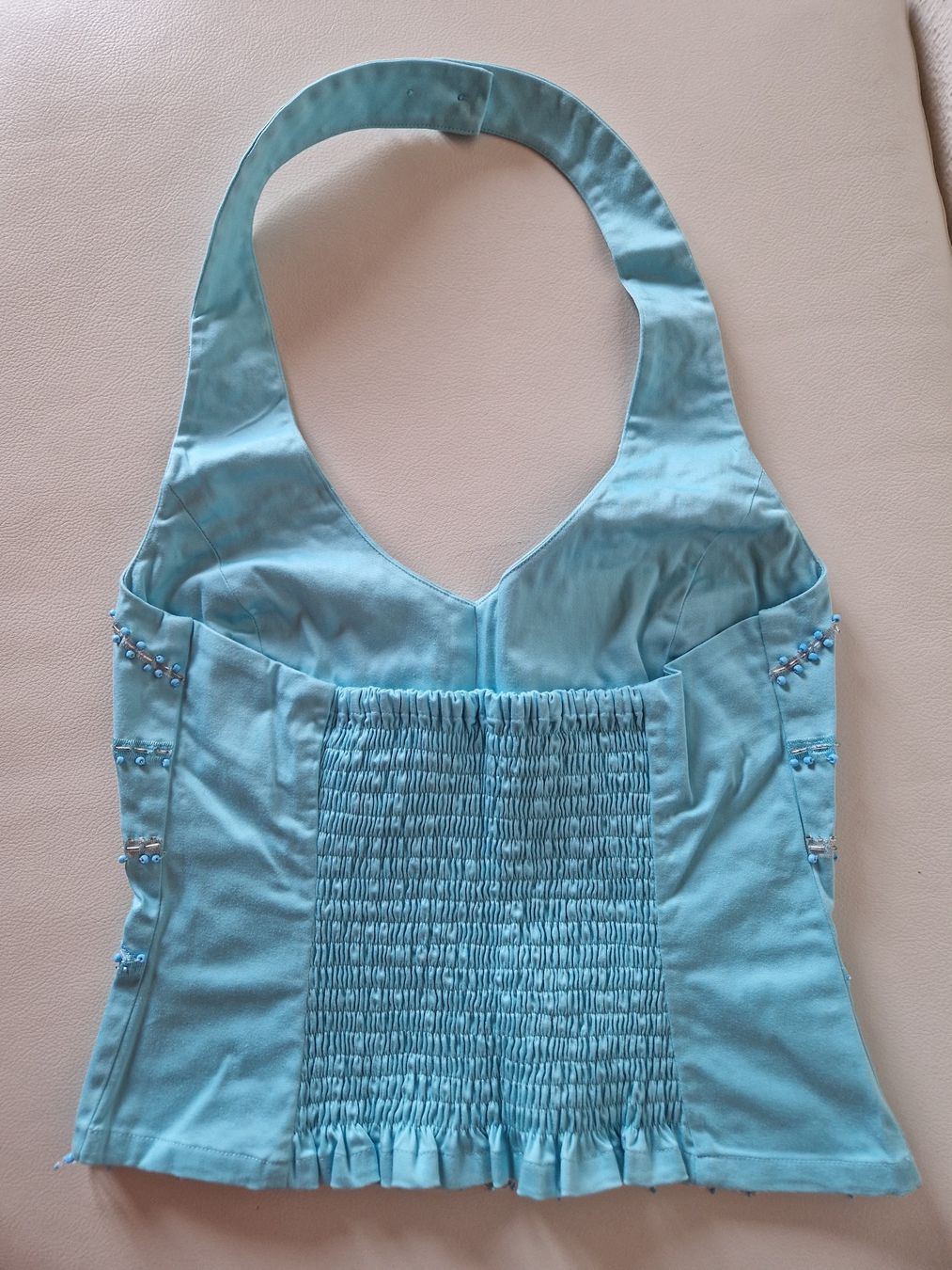 Tops: Neckholder-Top, türkis, Gr. 38 – D'occasion à Müntschemier par fralion 1