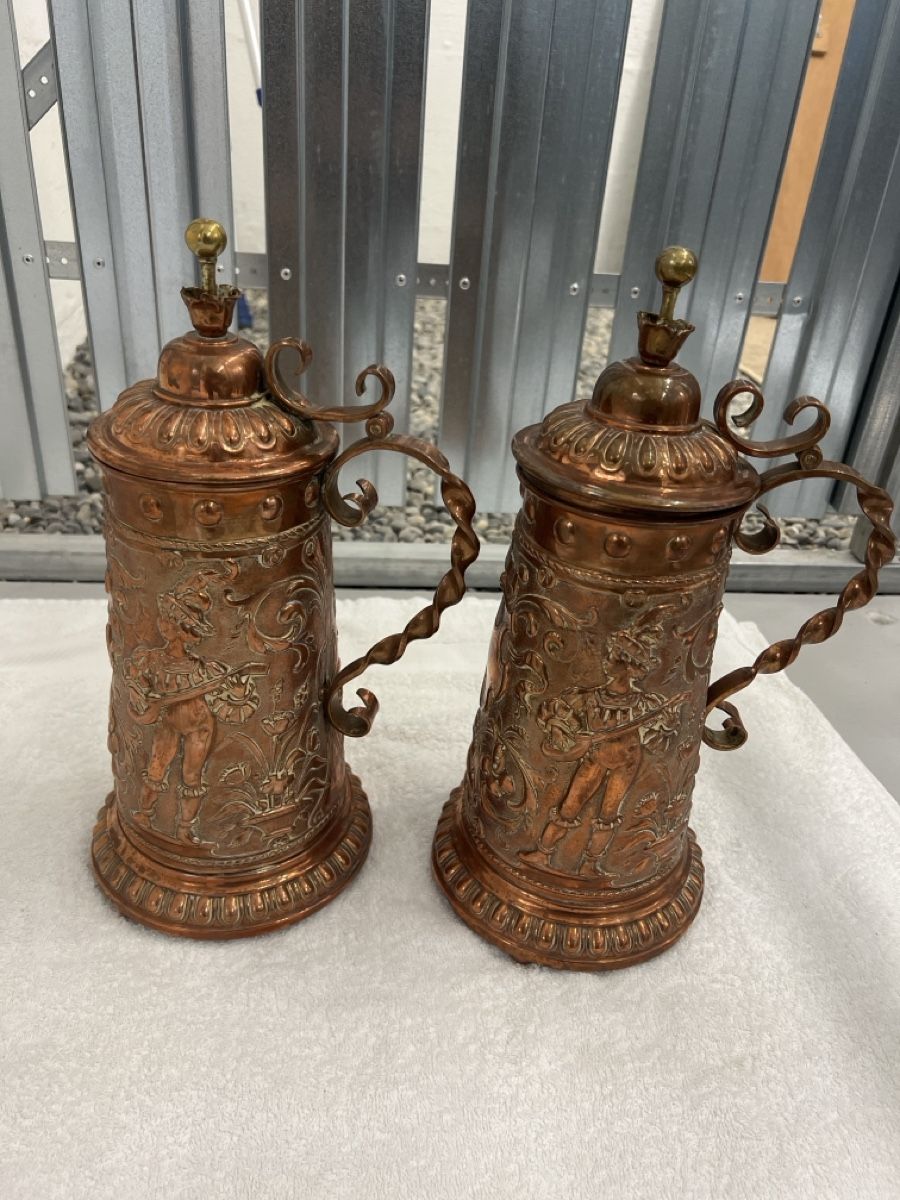 Tutte le decorazioni: Antike Bierkrüge aus Kupfer, wunderschöne Details! – Usato da Zürich venduto da Privat_13